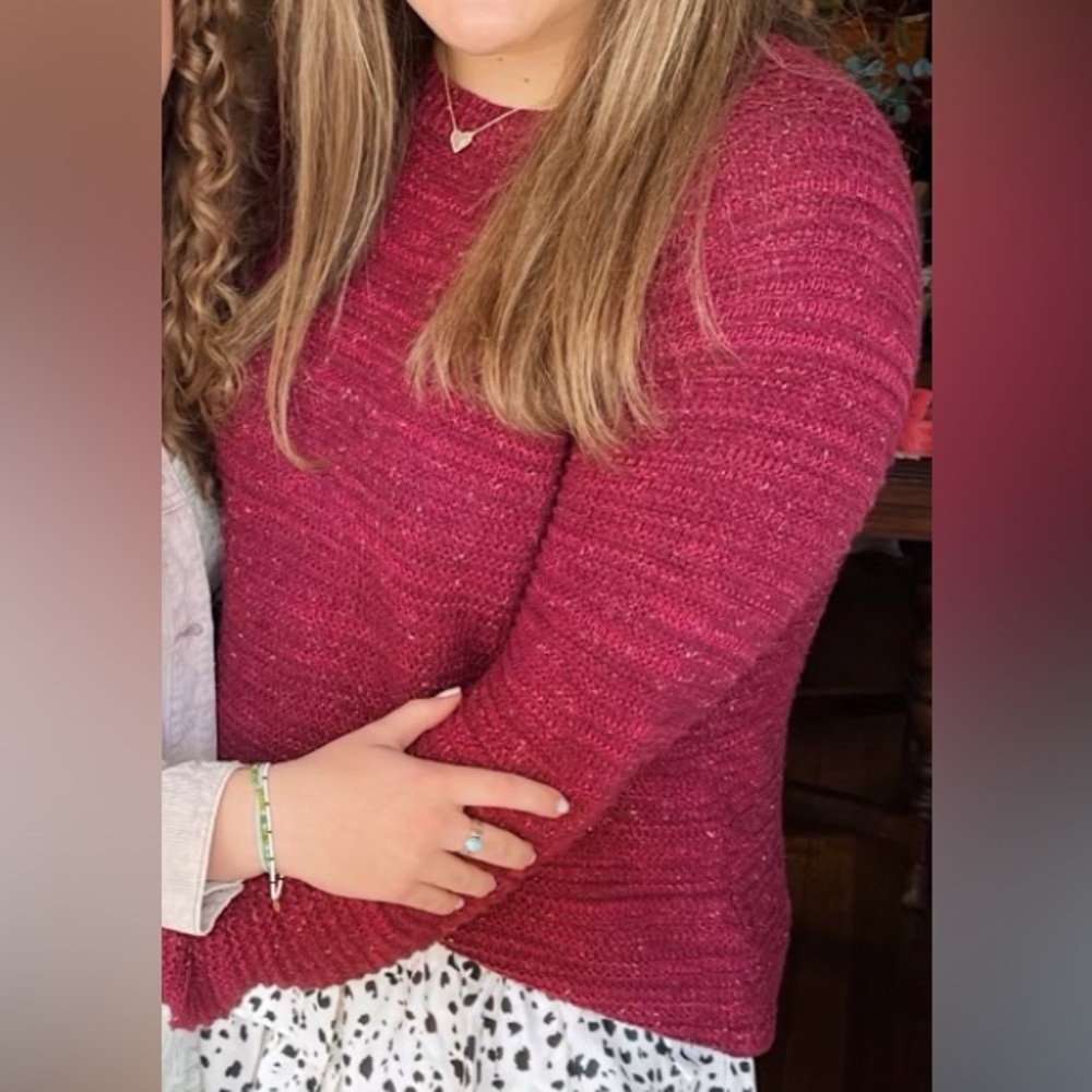 Colorful Thread Maroon Sweater - Picture 8 of 8